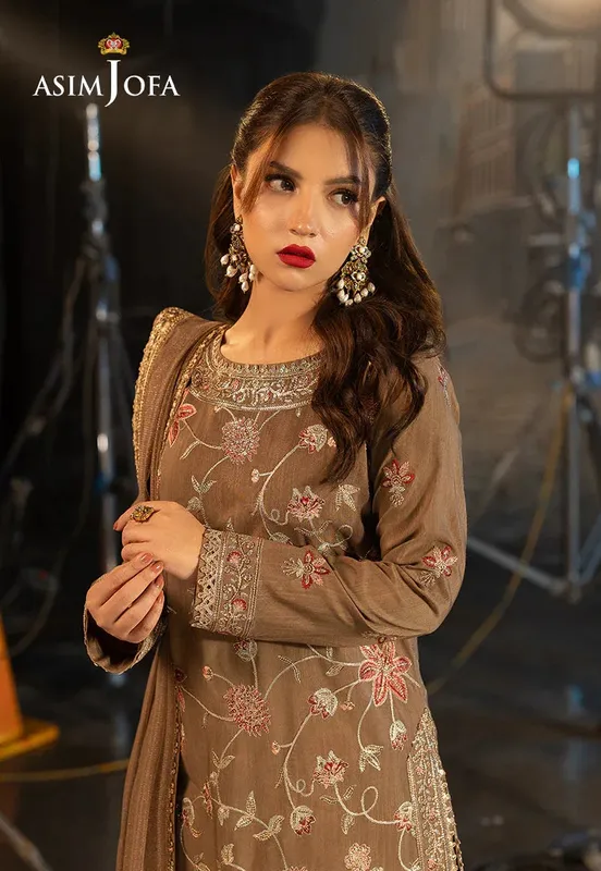 Asim Jofa Festive Opulence Maroon – view 1 – Poshaq