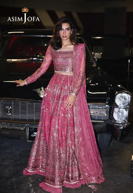 Asim Jofa Festive Collection 25 Maroon – view 1 – Poshaq