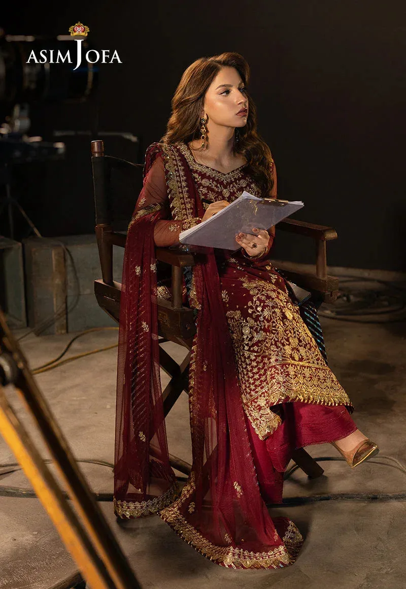 Asim Jofa Festive Collection 25 Magenta Net – view 4 – Poshaq