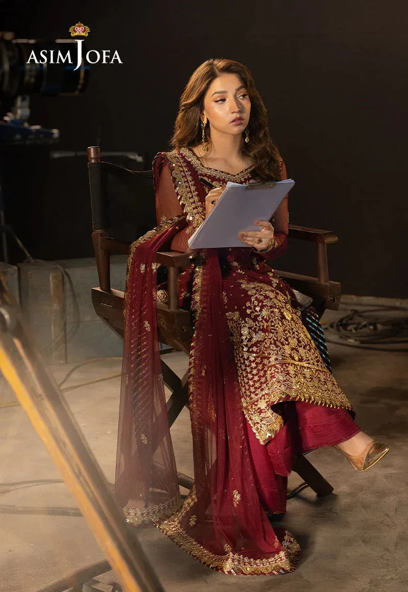 Asim Jofa Festive Collection 25 Magenta Net – view 5 – Poshaq