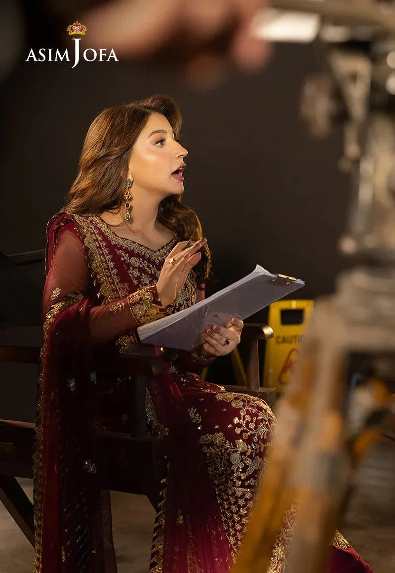 Asim Jofa Festive Collection 25 Magenta Net – view 7 – Poshaq