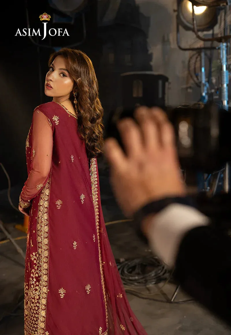 Asim Jofa Festive Collection 25 Magenta Net – view 8 – Poshaq