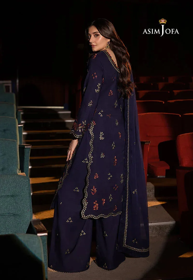 Asim Jofa Festive Collection 25 Maroon Silk – view 2 – Poshaq