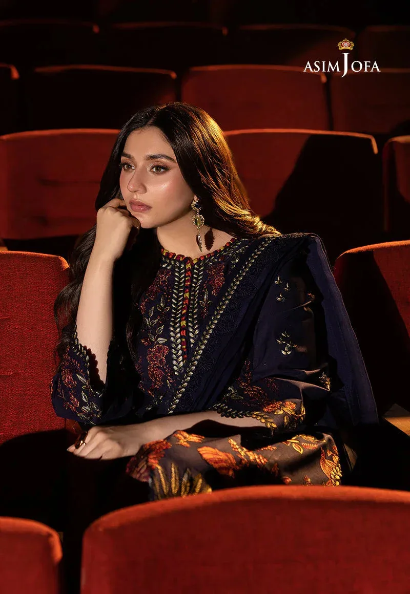 Asim Jofa Festive Collection 25 Maroon Silk – view 3 – Poshaq