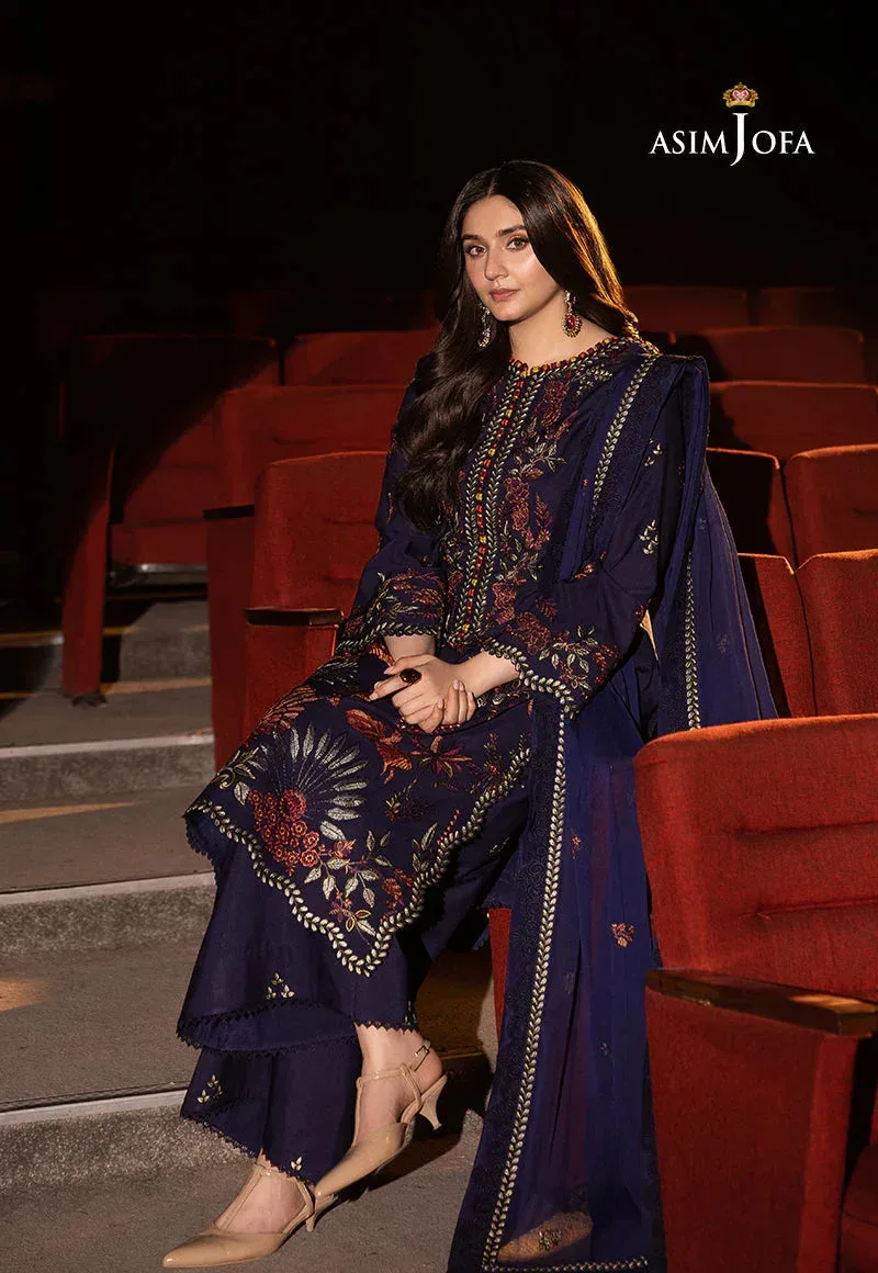 Asim Jofa Festive Collection 25 Maroon Silk – view 7 – Poshaq