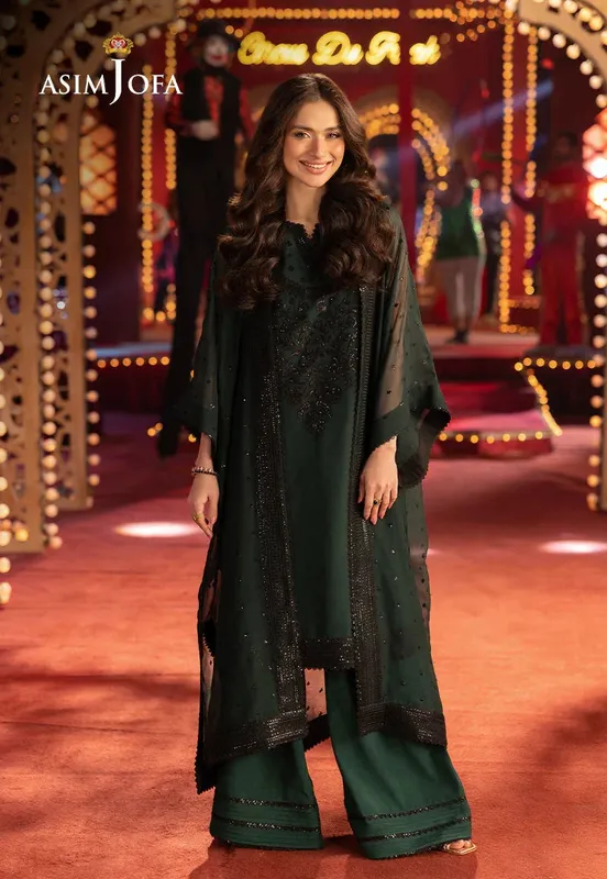 Asim Jofa Festive Collection 25 Black Chiffon – view 1 – Poshaq
