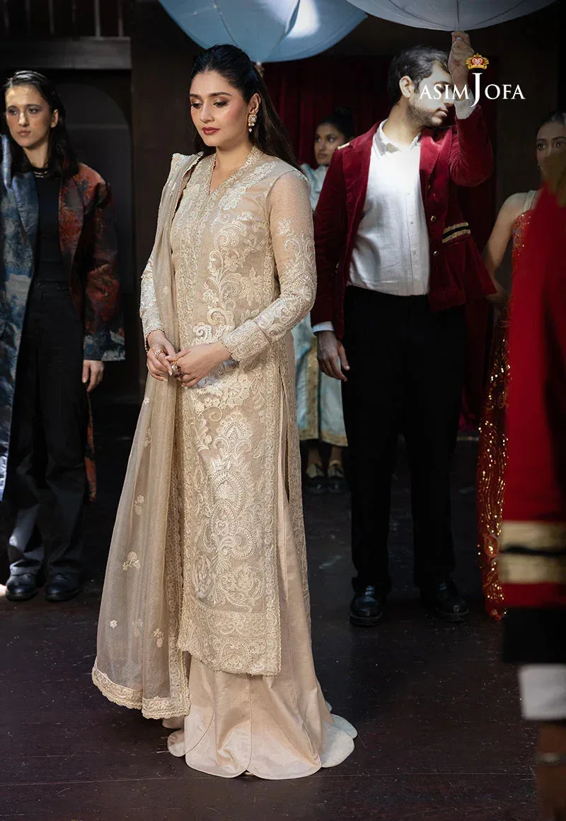 Asim Jofa Festive Collection 25 Beige Net – view 4 – Poshaq