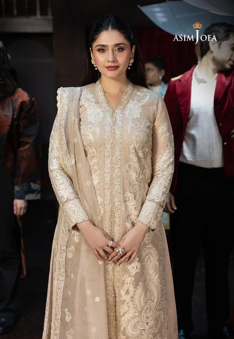 Asim Jofa Festive Collection 25 Beige Net – view 5 – Poshaq