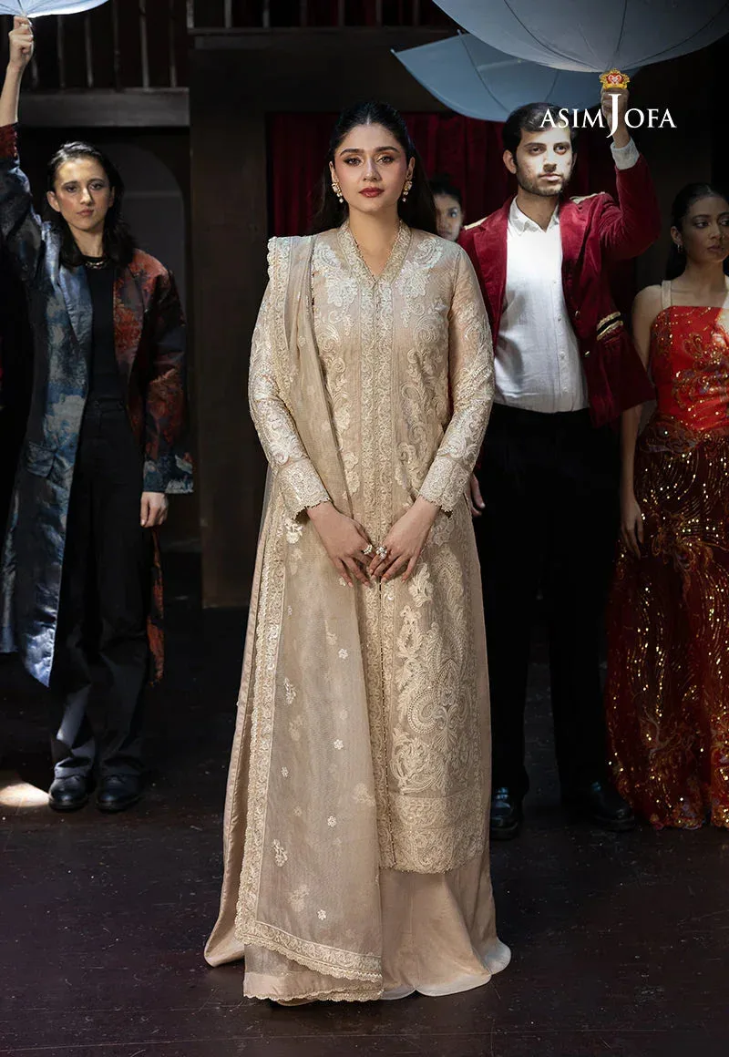 Asim Jofa Festive Collection 25 Beige Net – view 7 – Poshaq