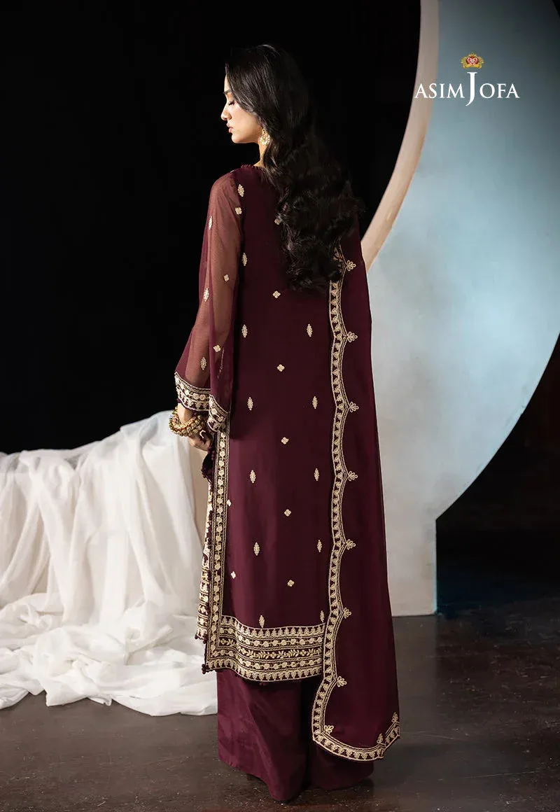 Asim Jofa Festive Collection 25 Beige Chiffon – view 2 – Poshaq