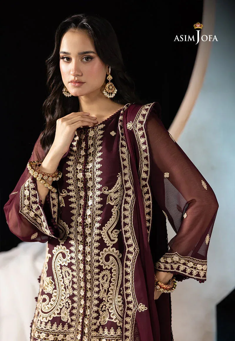 Asim Jofa Festive Collection 25 Beige Chiffon – view 3 – Poshaq