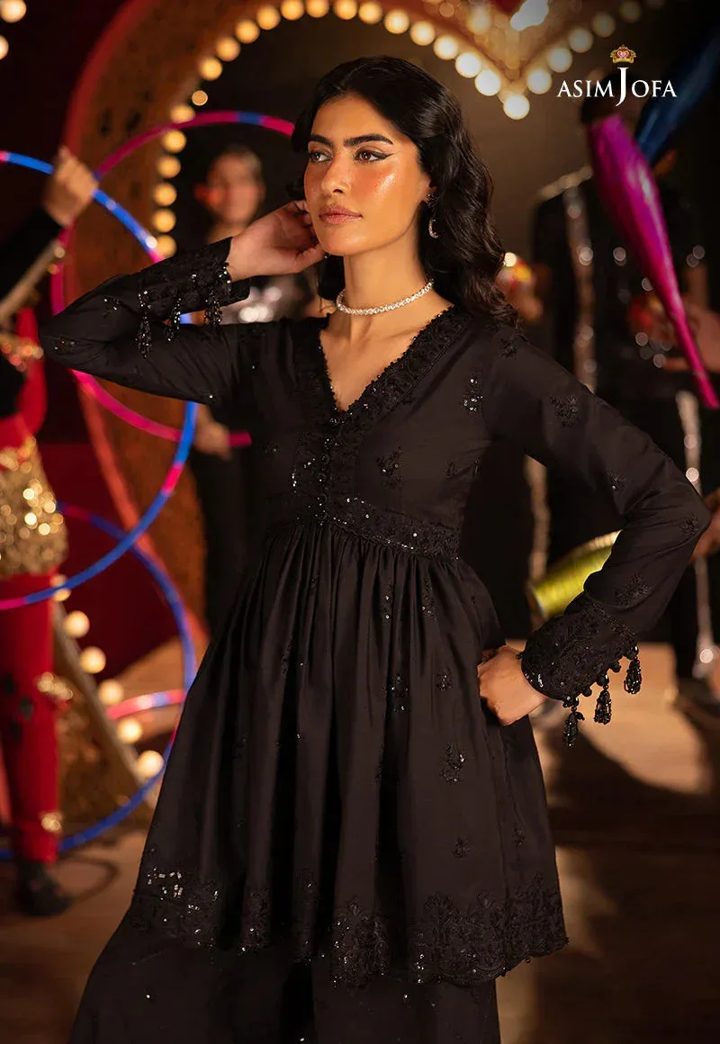 Asim Jofa Festive Collection 25 Black Silk – view 3 – Poshaq