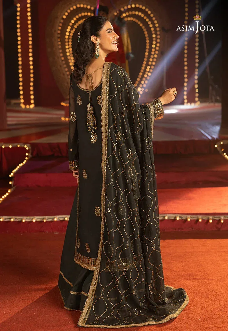 Asim Jofa Festive Collection 25 Green Chiffon – view 2 – Poshaq