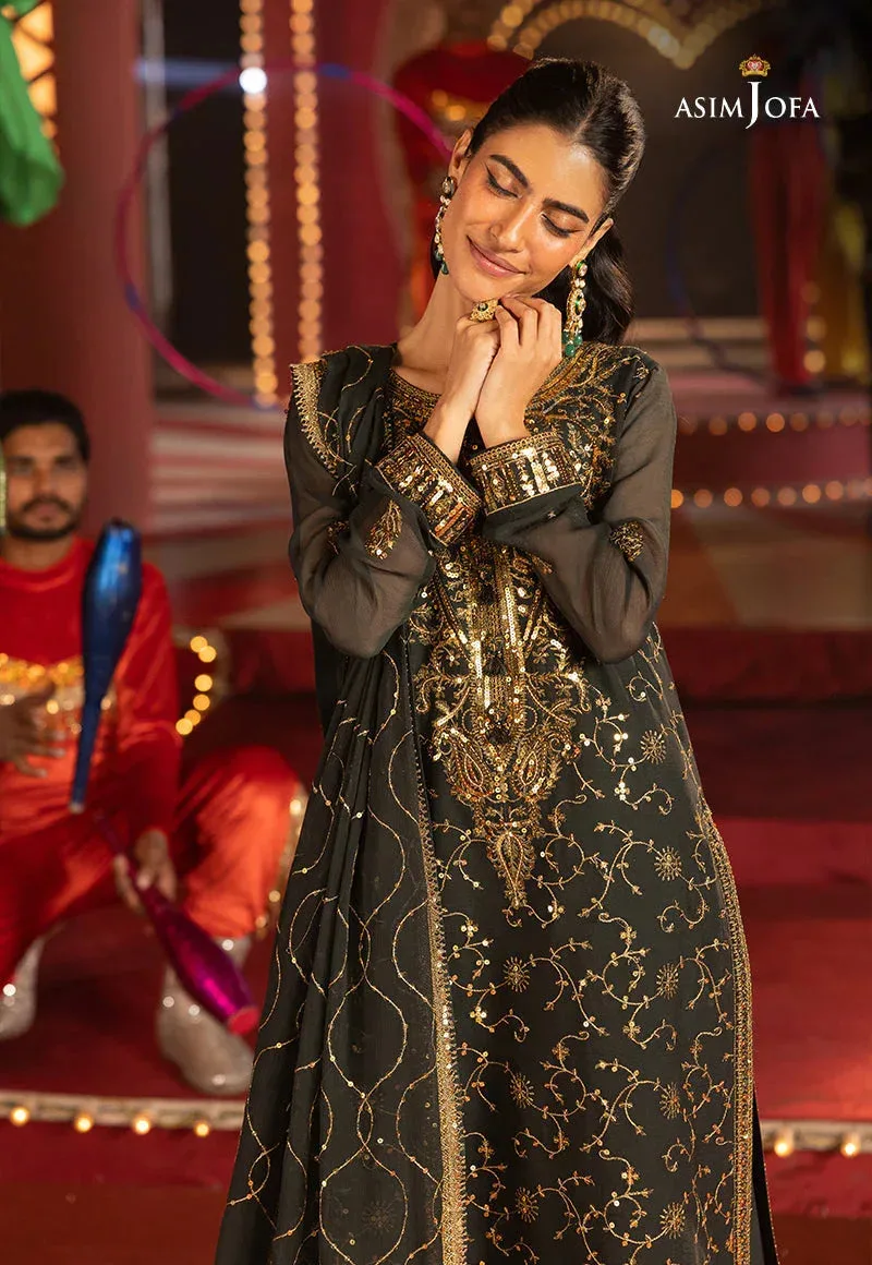 Asim Jofa Festive Collection 25 Green Chiffon – view 3 – Poshaq