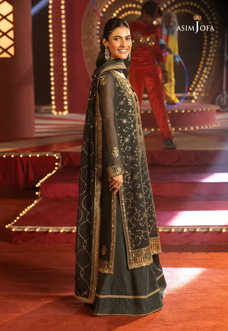 Asim Jofa Festive Collection 25 Green Chiffon – view 4 – Poshaq