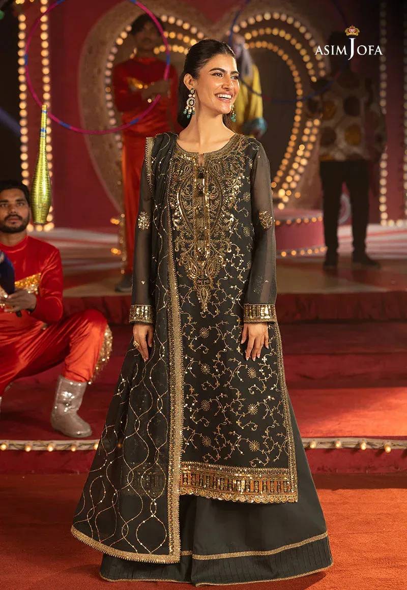 Asim Jofa Festive Collection 25 Green Chiffon – view 5 – Poshaq