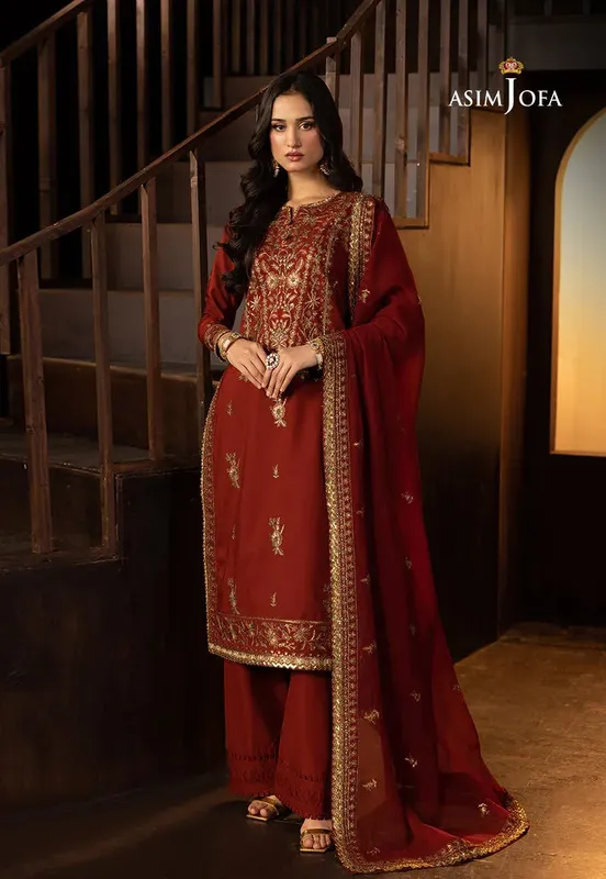 Asim Jofa Festive Collection 25 Gold Chiffon – view 1 – Poshaq