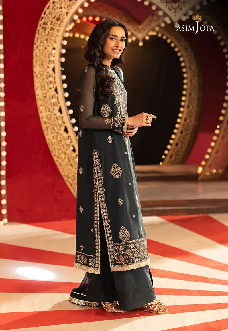 Asim Jofa Festive Collection 25 Teal Chiffon – view 4 – Poshaq