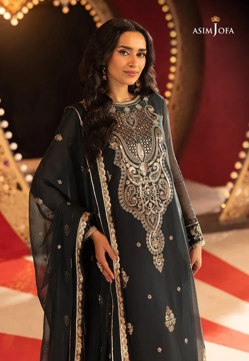Asim Jofa Festive Collection 25 Teal Chiffon – view 5 – Poshaq