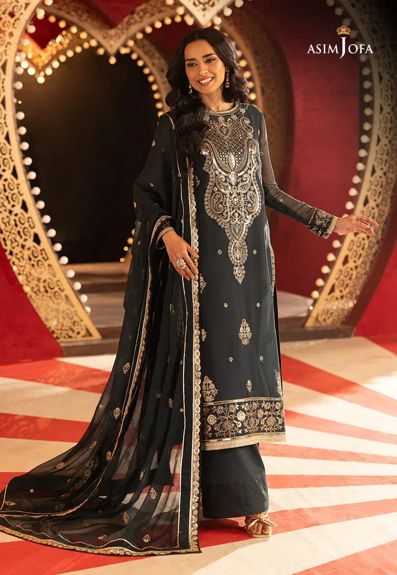 Asim Jofa Festive Collection 25 Teal Chiffon – view 6 – Poshaq