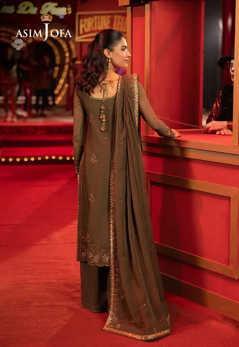 Asim Jofa Festive Collection 25 Green Chiffon – view 2 – Poshaq
