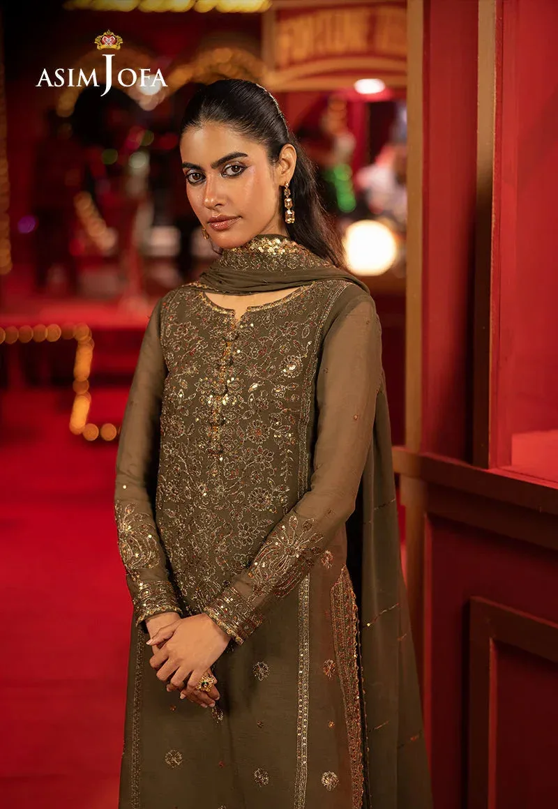 Asim Jofa Festive Collection 25 Green Chiffon – view 3 – Poshaq