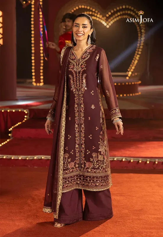 Asim Jofa Festive Collection 25 Gold Chiffon – view 1 – Poshaq