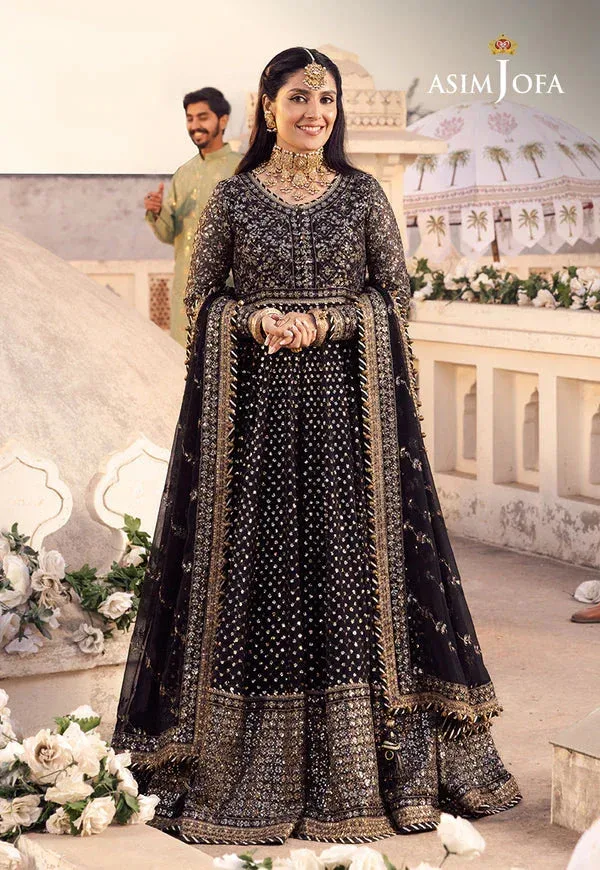 Asim Jofa Shehnai Festive Collection Black Chiffon – view 10 – Poshaq