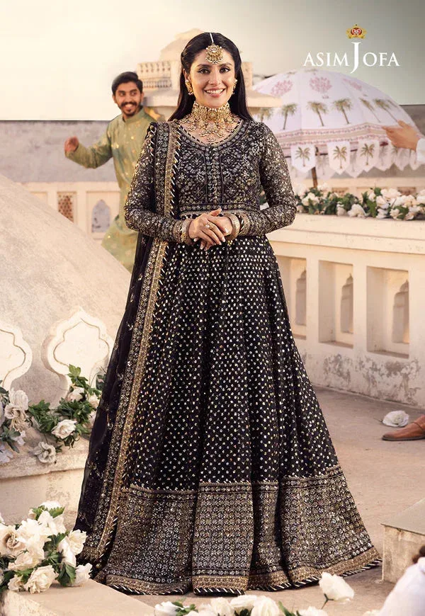 Asim Jofa Shehnai Festive Collection Black Chiffon – view 11 – Poshaq