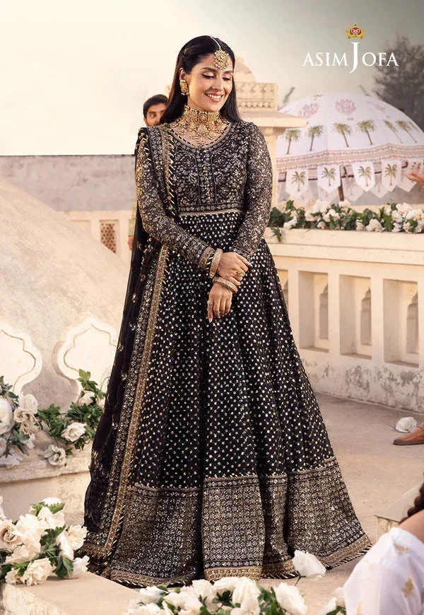Asim Jofa Shehnai Festive Collection Black Chiffon – view 2 – Poshaq