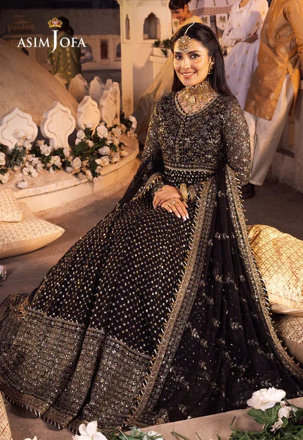 Asim Jofa Shehnai Festive Collection Black Chiffon – view 4 – Poshaq