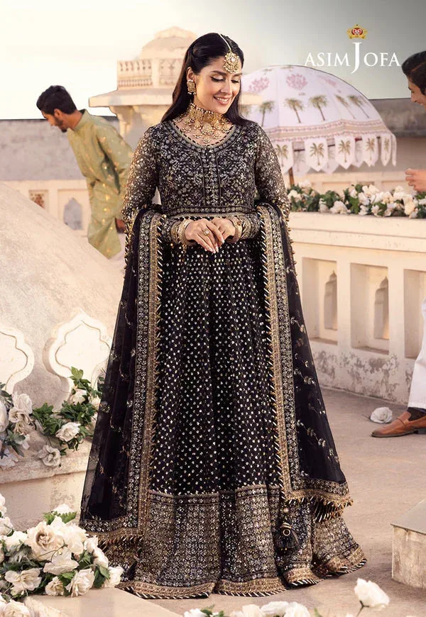 Asim Jofa Shehnai Festive Collection Black Chiffon – view 6 – Poshaq