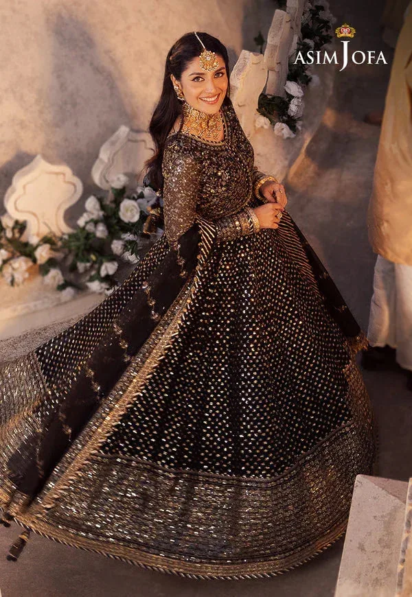 Asim Jofa Shehnai Festive Collection Black Chiffon – view 9 – Poshaq
