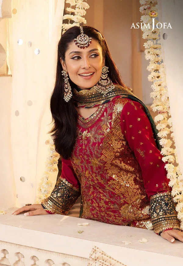 Asim Jofa Shehnai Festive Collection Pink Raw Silk – view 10 – Poshaq