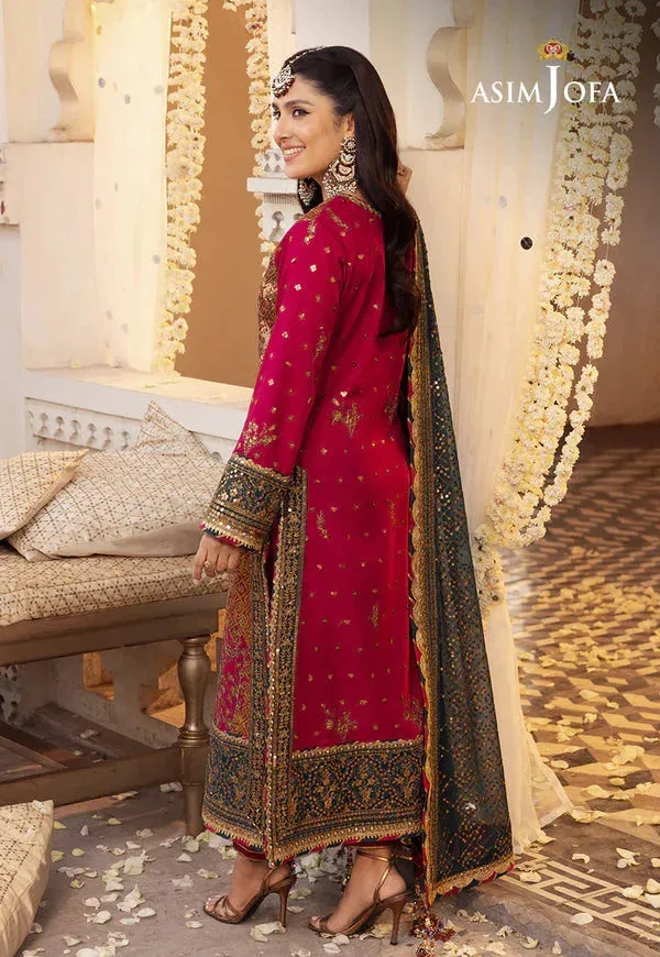 Asim Jofa Shehnai Festive Collection Pink Raw Silk – view 2 – Poshaq