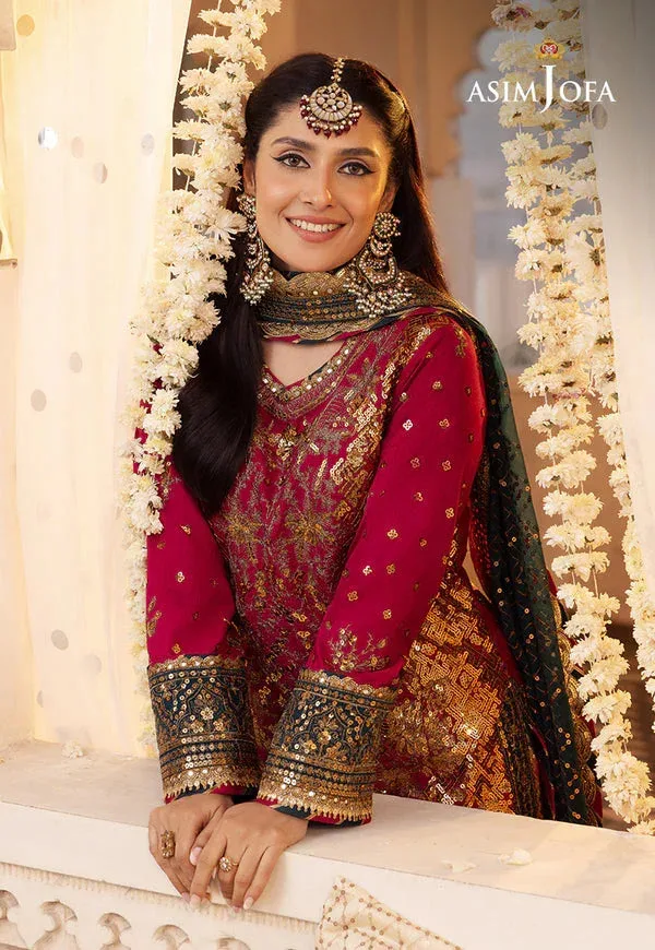 Asim Jofa Shehnai Festive Collection Pink Raw Silk – view 3 – Poshaq