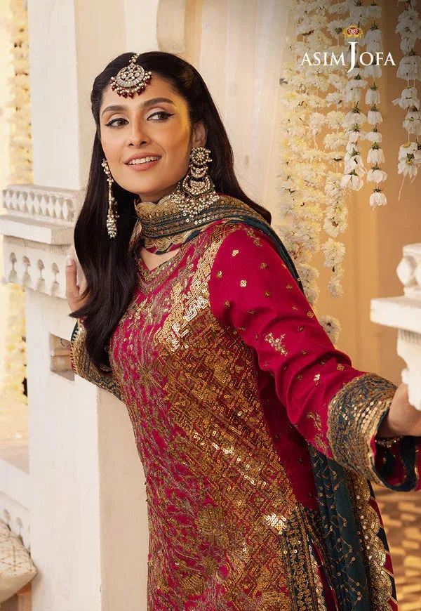 Asim Jofa Shehnai Festive Collection Pink Raw Silk – view 7 – Poshaq