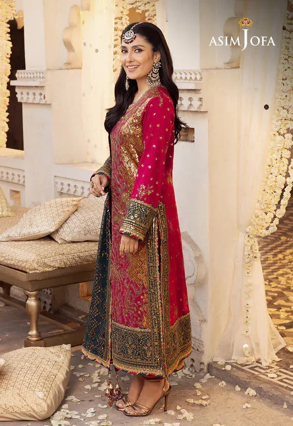 Asim Jofa Shehnai Festive Collection Pink Raw Silk – view 8 – Poshaq