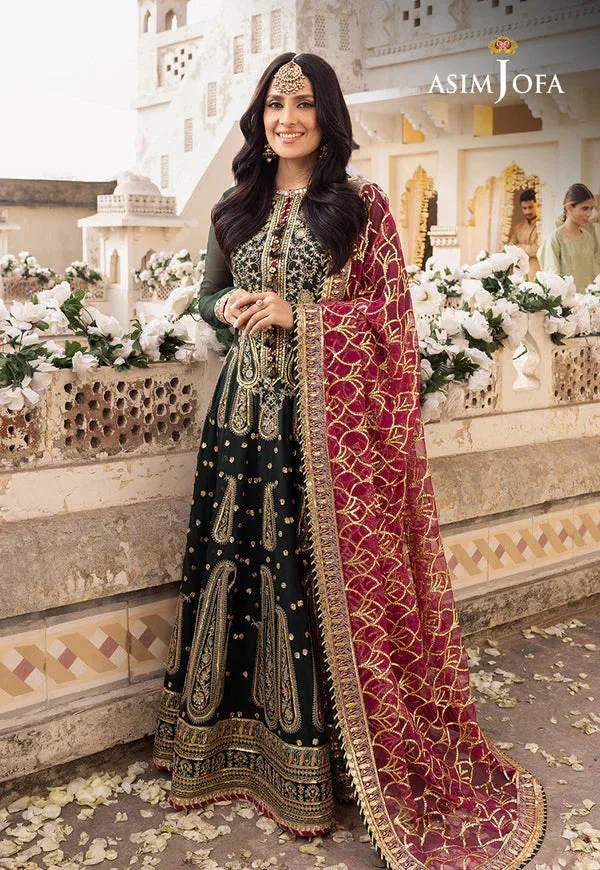 Asim Jofa Shehnai Festive Collection Green Chiffon – view 5 – Poshaq