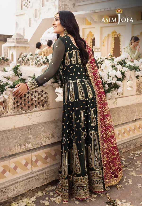 Asim Jofa Shehnai Festive Collection Green Chiffon – view 7 – Poshaq