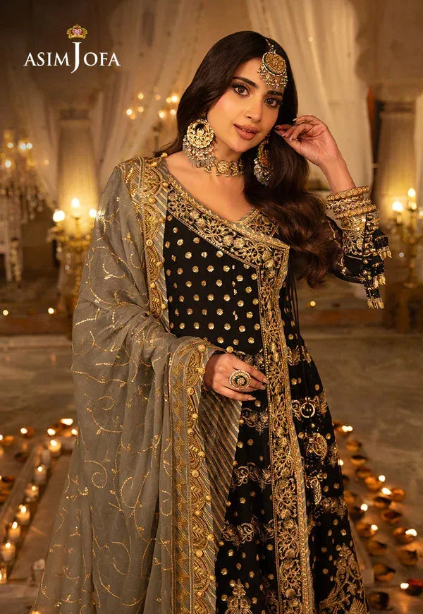 Asim Jofa Shehnai Festive Collection Black Chiffon – view 5 – Poshaq