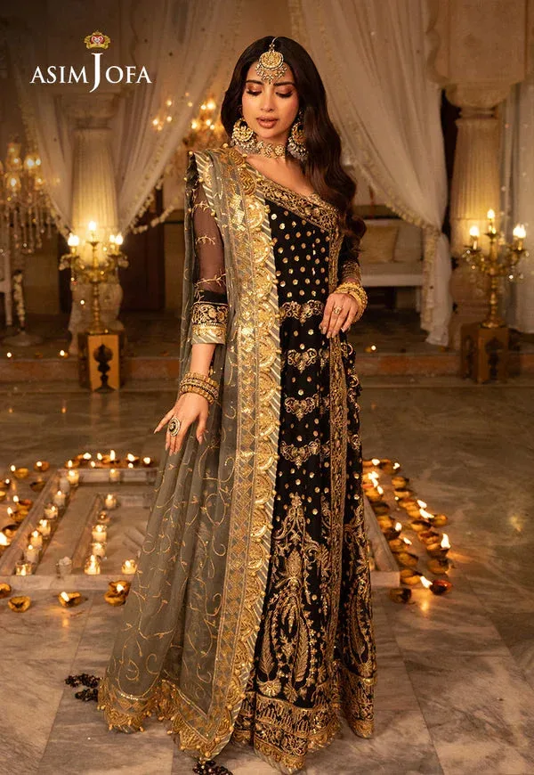 Asim Jofa Shehnai Festive Collection Black Chiffon – view 7 – Poshaq