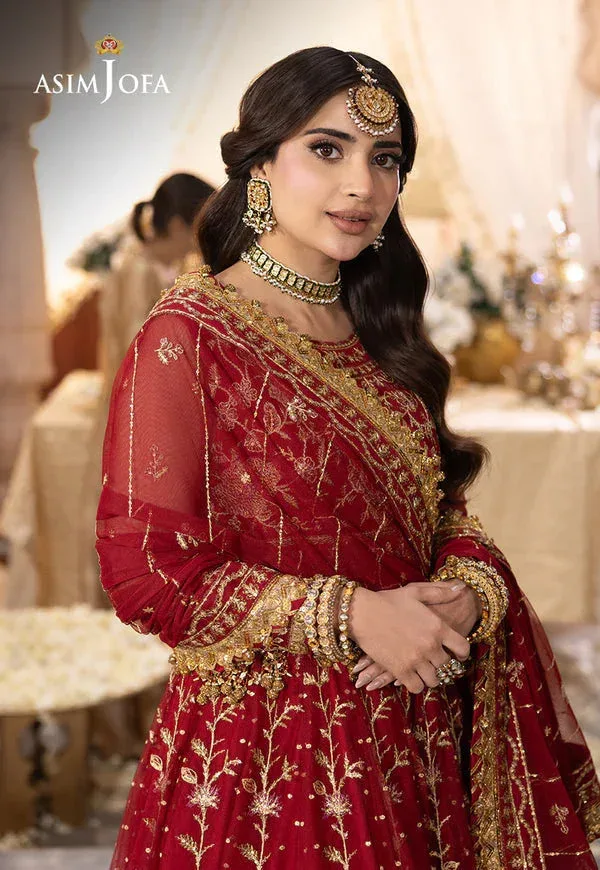 Asim Jofa Shehnai Festive Collection Red Silk – view 10 – Poshaq