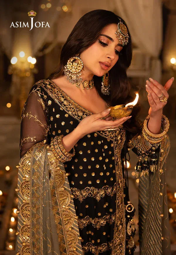Asim Jofa Shehnai Festive Collection Green Chiffon – view 12 – Poshaq