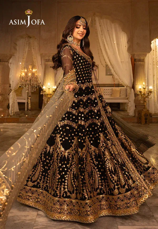Asim Jofa Shehnai Festive Collection Green Chiffon – view 3 – Poshaq
