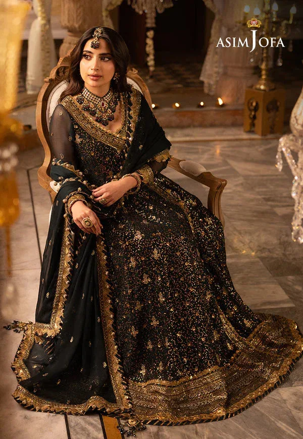 Asim Jofa Shehnai Festive Collection Green Chiffon – view 4 – Poshaq