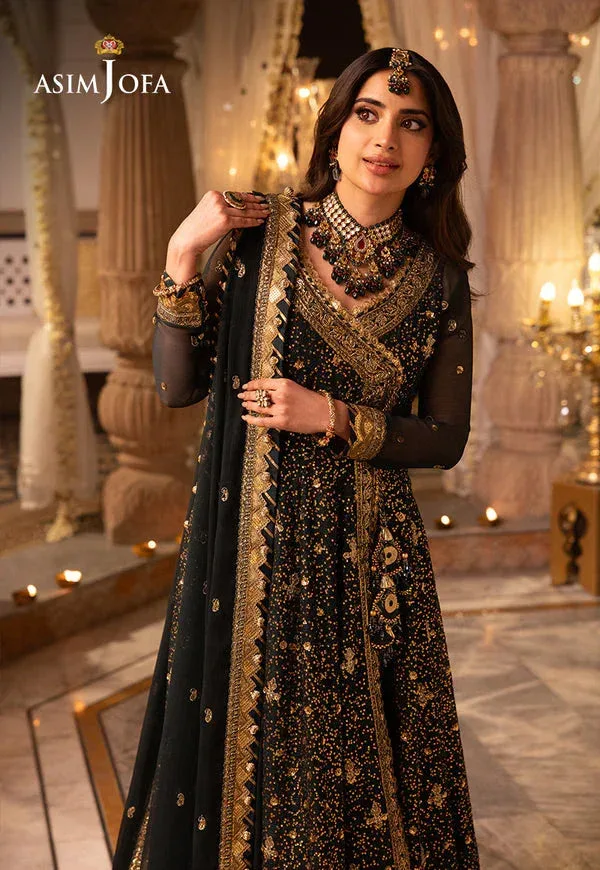 Asim Jofa Shehnai Festive Collection Green Chiffon – view 6 – Poshaq