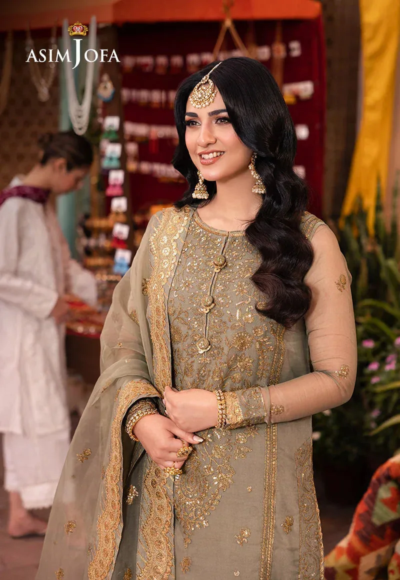 Asim Jofa Pyaar Diyan Gallan Formals Green Organza – view 3 – Poshaq