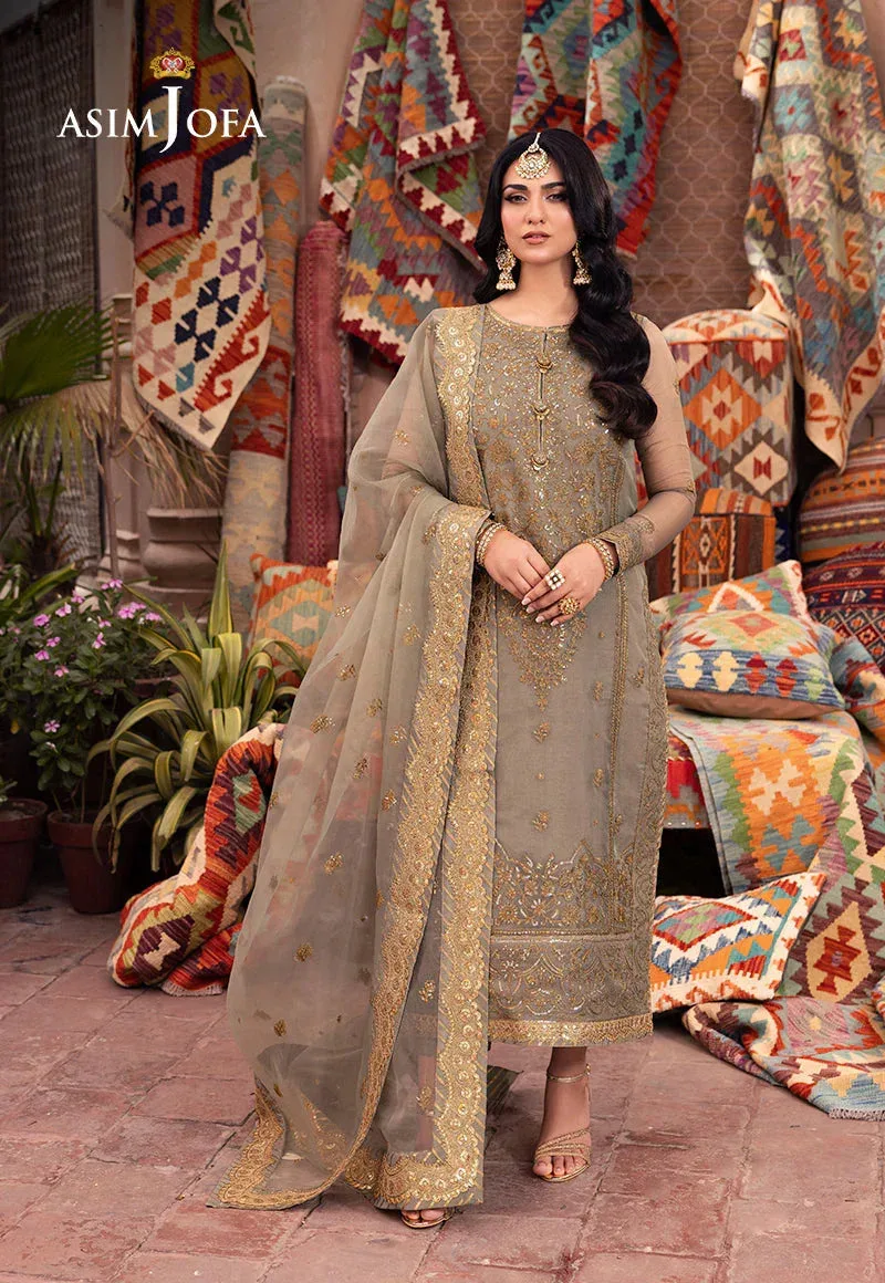 Asim Jofa Pyaar Diyan Gallan Formals Green Organza – view 6 – Poshaq