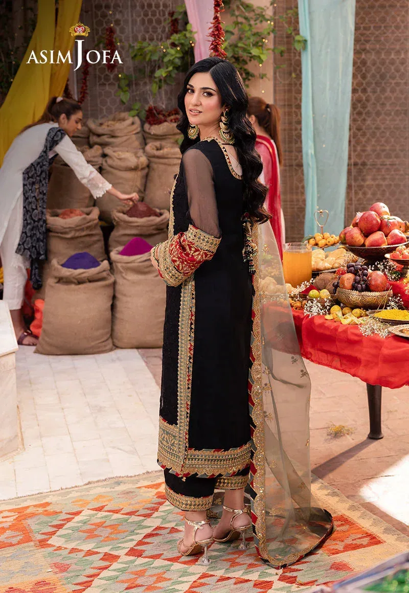 Asim Jofa Pyaar Diyan Gallan Formals Black Organza – view 2 – Poshaq